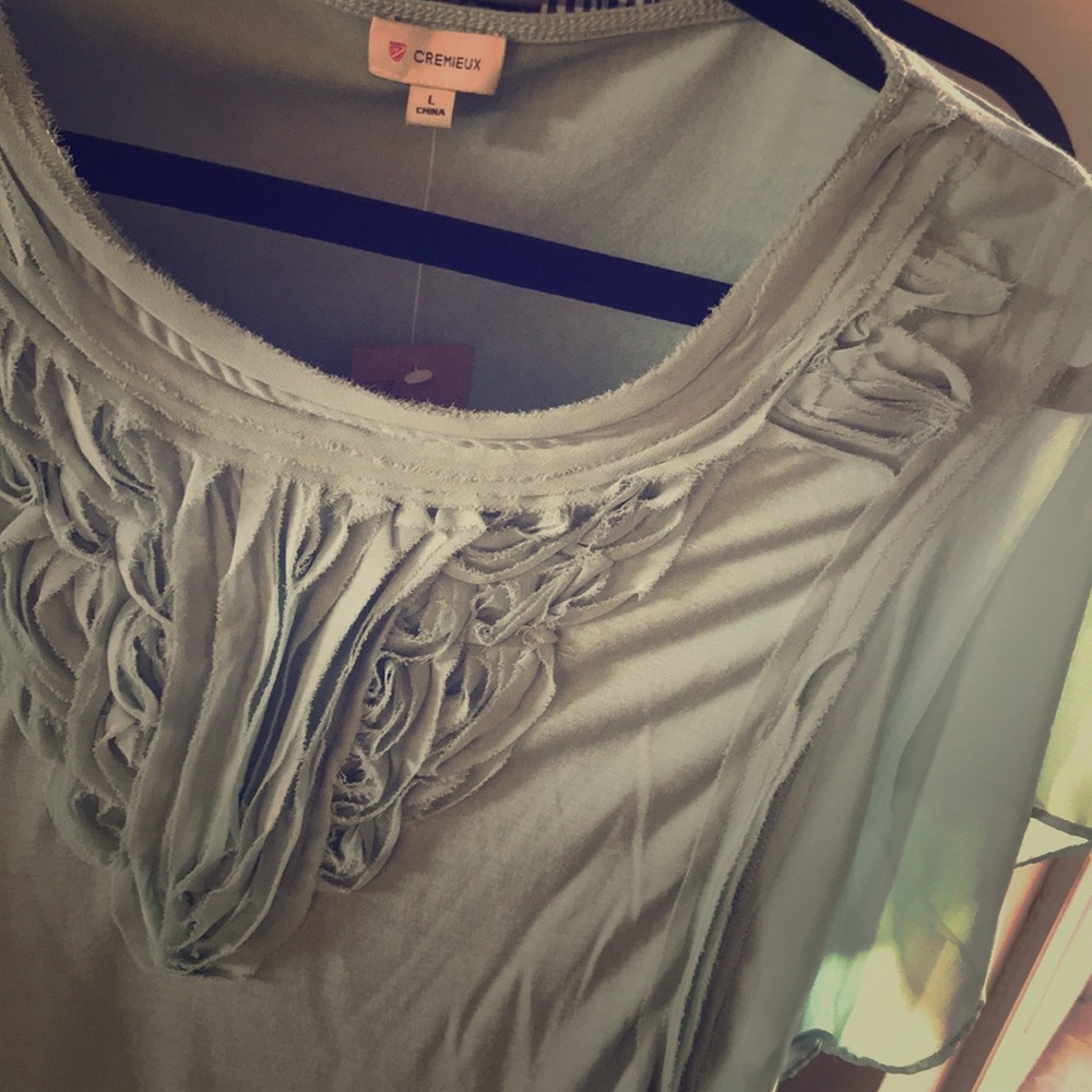 Cremieux Ladies Top Large Vintage Jade